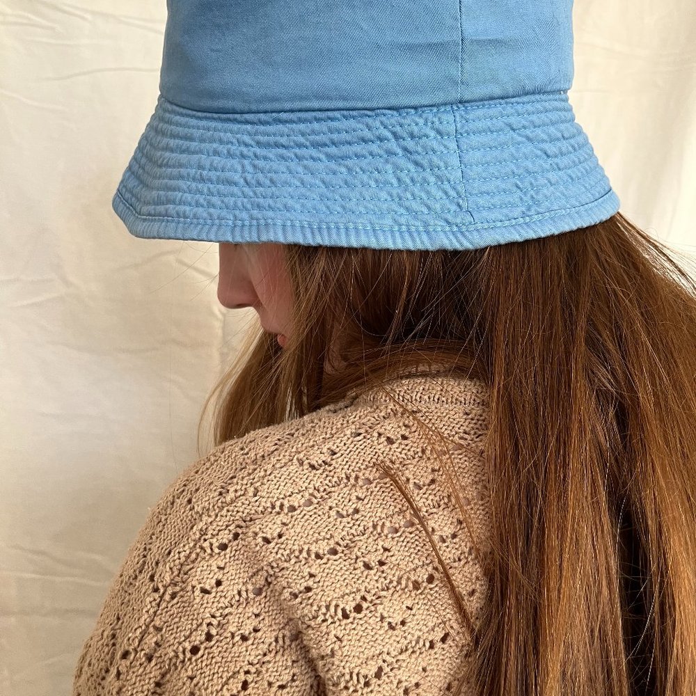 Blue bucket hat, women's fits all